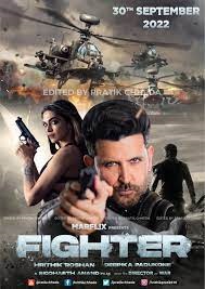 Fighter movie images in which film stars are Hrithik Roshan and Deepika Padukone